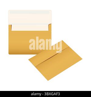 Envelopes; A7 Envelopes Gray Self Seal; Printable Envelopes for Wedding; Invitation; Baby Shower Illustration Vol 06 Stock Vector