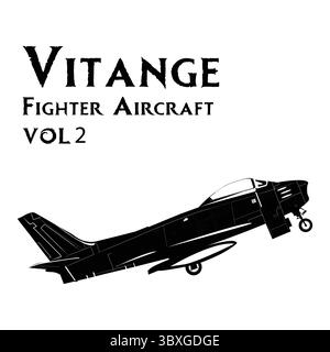 Fighter Aircraft type design Vol 2 silhouette Shapes illustration vector-based drawing Stock Vector