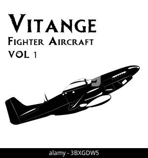 Fighter Aircraft type design Vol 1 silhouette Shapes illustration vector-based drawing Stock Vector