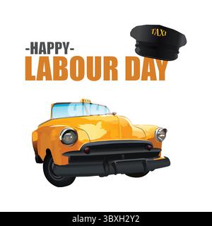 Happy Labour Day Illustration vector based Stock Vector