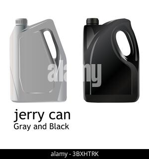 jerry can 3d Mockup Vector Illustration Vol 01 Stock Vector