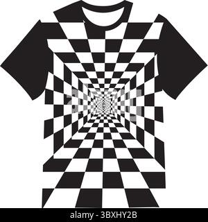 "Optical Illusion T-Shirt Design" Stock Vector