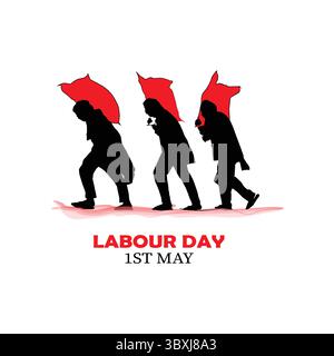 Labour Day 1st May, international Labor Day illustration vol 01 Stock Vector