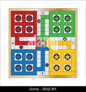 ludo Game board Illustration Stock Vector