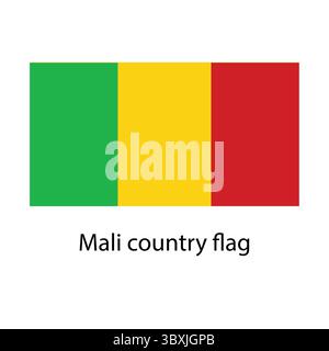 Mali country flag hand drawing illustration vector-based drawing Stock Vector