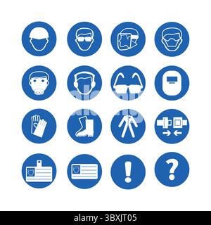 Mandatory signs illustration vector-based drawing Stock Vector