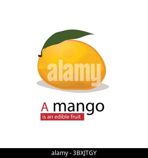 Mango Fruit Cartoon Vector Icon Illustration Stock Vector