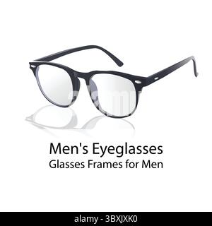 Men Eyeglasses Glasses Frames for Men Illustration Stock Vector