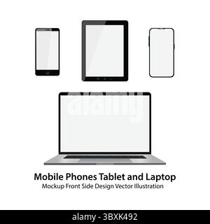 Mobile Phones Tablet and Laptop Desing Vector Illustration Stock Vector