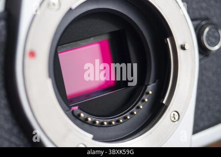 Photo sensor of a mirrorless camera Stock Photo