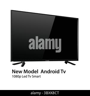 New Model Android Tv 1080p Led Tv Smart Stock Vector