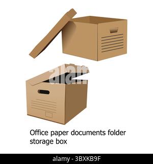 Office paper documents folder illustration design Stock Vector