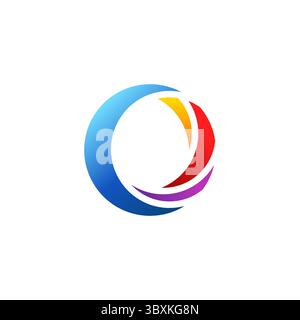 swirl round abstract logo symbol icon, global circle sphere elements waves logo symbol icon vector design Stock Vector
