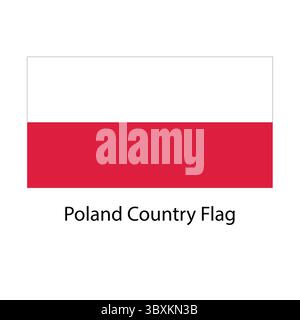 Poland Country Flag hand drawing illustration vector-based drawing Stock Vector
