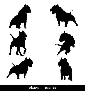 Premium Vector Seamless background Pitbull on a white background Stock Vector
