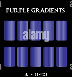 PURPLE GRADIENTS VOL 5 ILLUSTRATION VECTOR BASED EPS Stock Vector