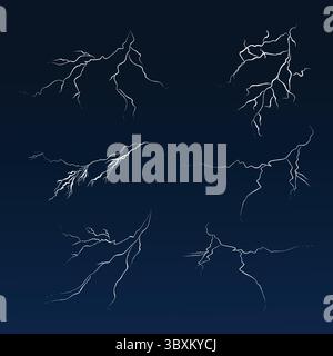 Real Time Lightning Illustration Vector Based Stock Vector