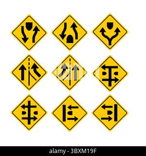 Road Sign Canada Illustration vector drawing Stock Vector