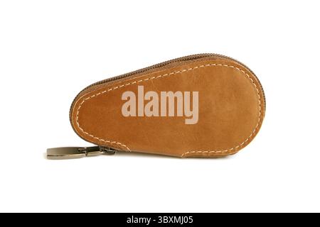 Leather case for keys on a white background Stock Photo