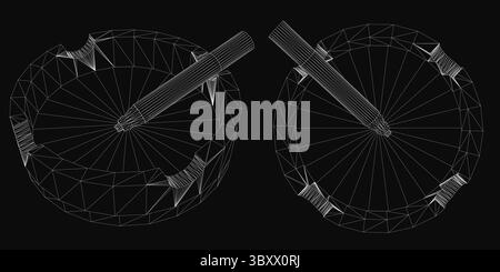 Two images of a Ashtray cigarette. Vector Illustration Stock Vector