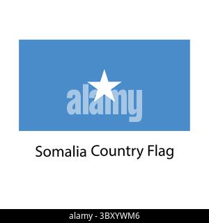 Somalia Country Flag hand drawing illustration vector-based drawing Stock Vector