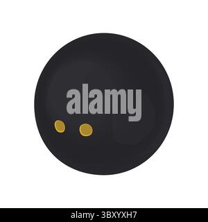 Squash game ball illustration on white background Stock Vector