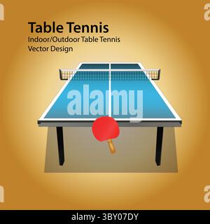 Table Tennis Vector Design Illustration Stock Vector