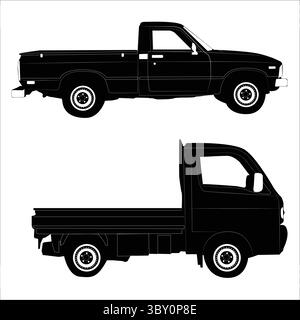Vehicle car silhouette shape drawing Vol 10 Stock Vector