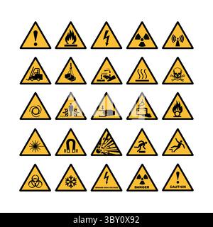 Warning signs Illustration vector-based drawing Stock Vector