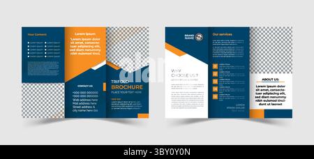 Corporate business template for tri fold flye Stock Vector