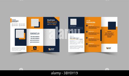 Modern Business Trifold Brochure Template Stock Vector
