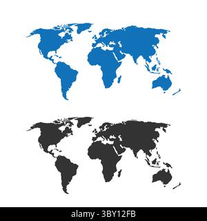 World Map Illustration drawing vector based on white background Vol 01 Stock Vector