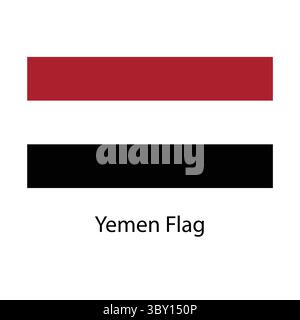 Yemen Flag hand drawing illustration vector-based drawing Stock Vector