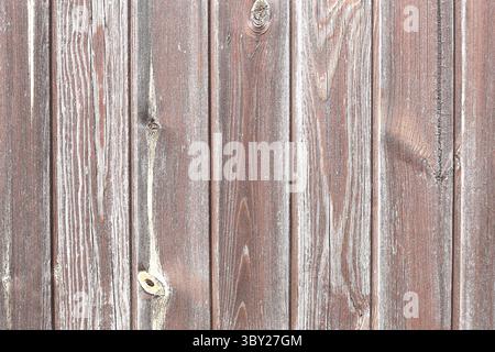 Old wooden planks background. Rustic vintage wood texture with natural grain and weathered surface. Brown timber wall closeup. Stock Photo