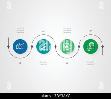 Vector Infographic circular timeline report template with the biggest ...