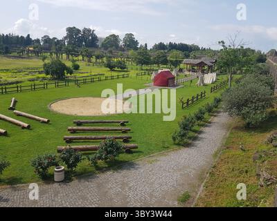 historical reconstruction of ancient army encampment Stock Photo - Alamy