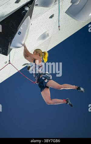 Miho Nonaka of Japan IFSC Lead Climbing World Cup semifinals in