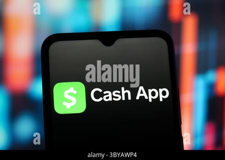 In this photo illustration a Cash App seen displayed on a smartphone ...