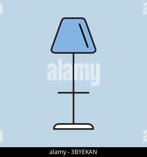 Floor lamp vector icon. Night lamp sign. Graph symbol for furniture, web site and apps design, logo, app, UI Stock Vector