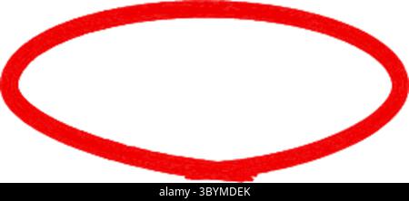 A close-up, isolated shot of a single, bright red rubber band, presented against a clean white backdrop. Stock Vector