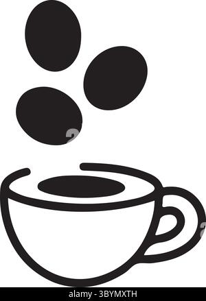 A minimalist logo design a coffee cup Stock Vector