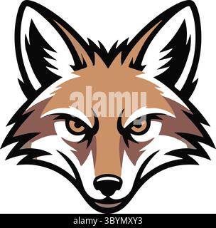 A modern logo illustration coyote head Stock Vector