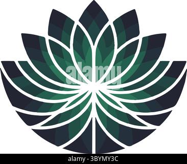 A vector illustration of a modern emblem logo design Stock Vector