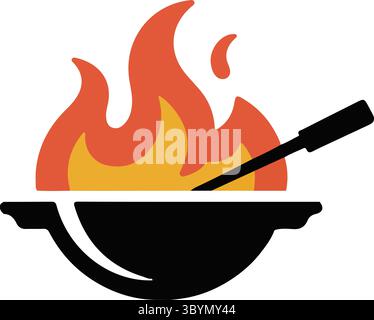 Caters logo design silhouette art Stock Vector