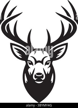 A vector illustration a powerful deer Stock Vector