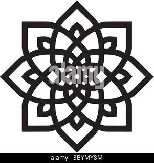 islamic pattern silhouette vector art illustration Stock Vector