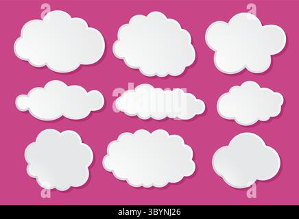 Set of frames with clouds. Stock Vector