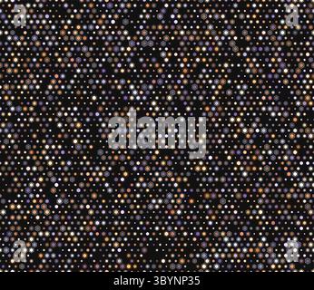 Tileable geometric pattern. Multicolored geometric elements of varied size. Hexagon mosaic background with inner solid cells. Stock Vector
