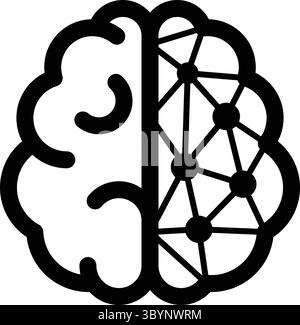 Circuit board designs resembling human brains showcase technology and Artificial intelligence Stock Vector