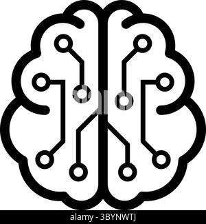 Circuit board designs resembling human brains showcase technology and Artificial intelligence Stock Vector